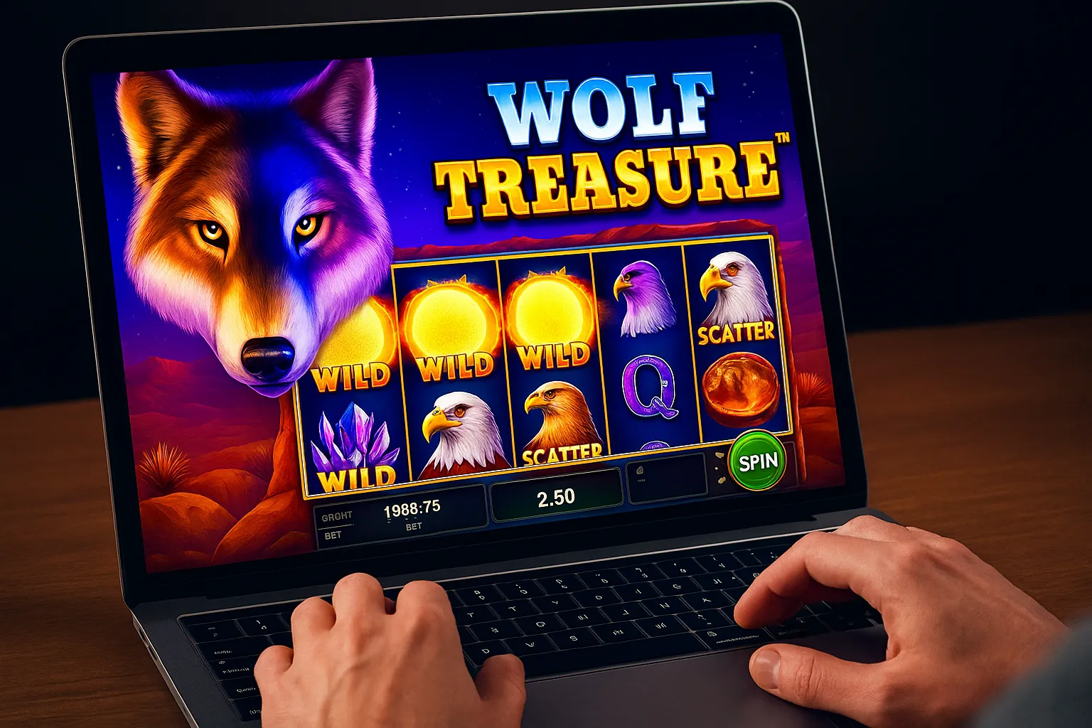 wolf treasure real money